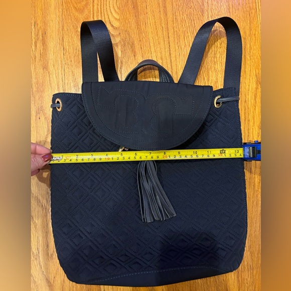 Tory Burch Quilted Nylon Navy Backpack - Picture 11 of 14